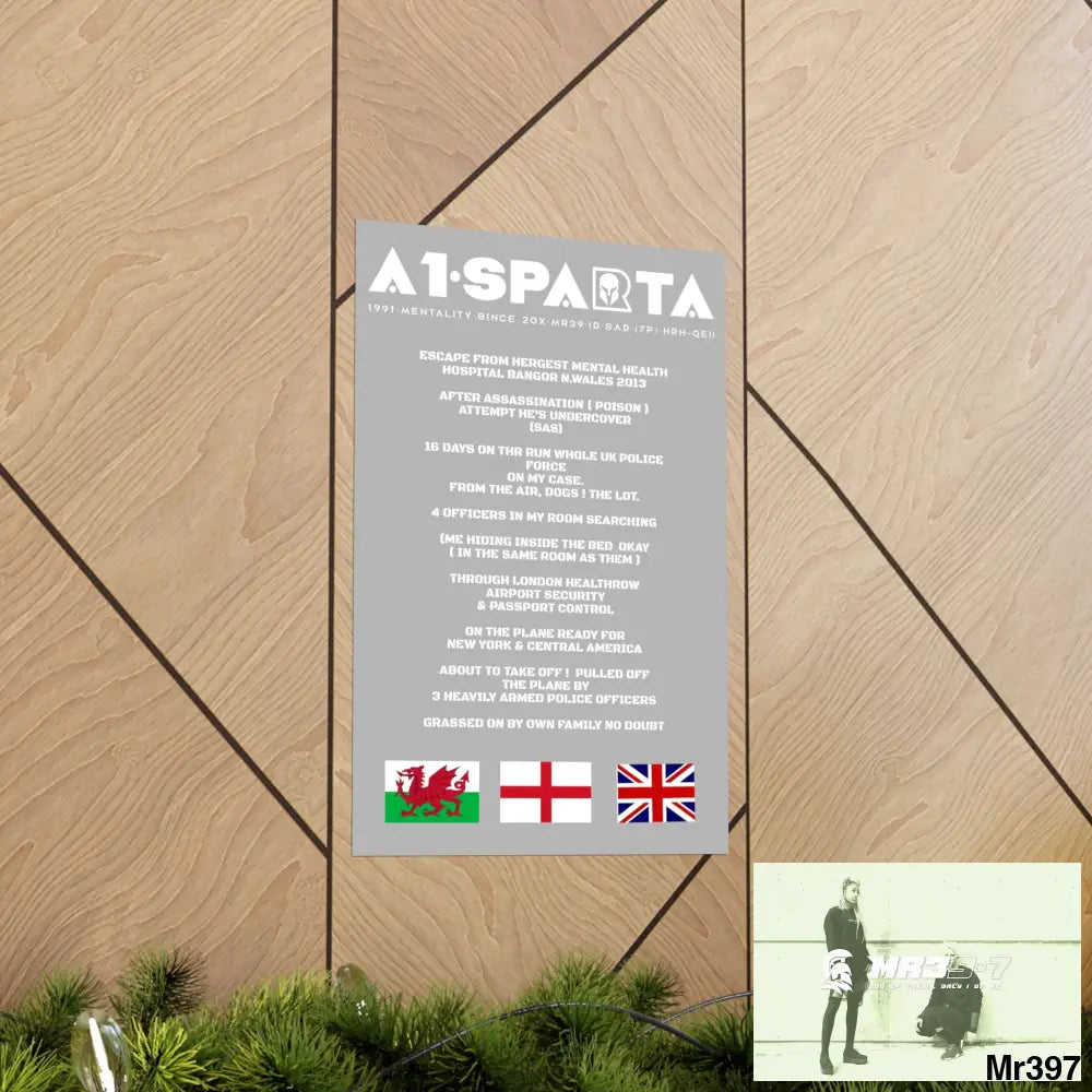 A1-Sparta Escape from Hergest MH Hospital 2013 Matte Vertical Posters Poster