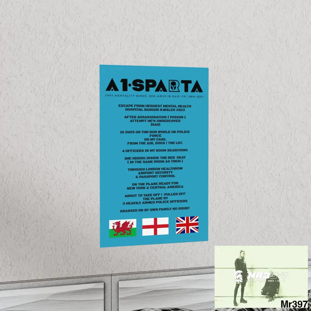 A1-Sparta Escape from Hergest MH Hospital 2013 Matte Vertical Posters Poster