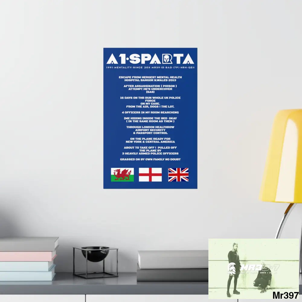 A1-Sparta Escape from Hergest MH Hospital 2013 Matte Vertical Posters Poster