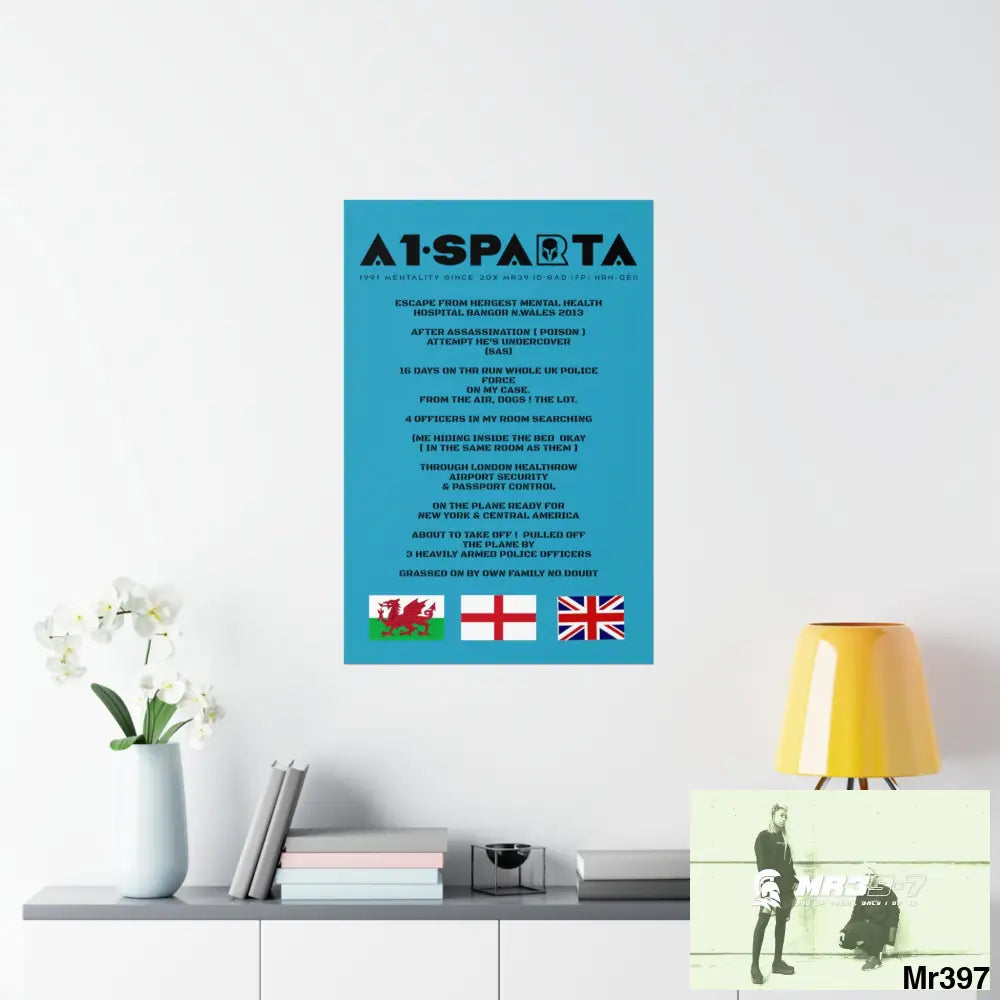 A1-Sparta Escape from Hergest MH Hospital 2013 Matte Vertical Posters Poster