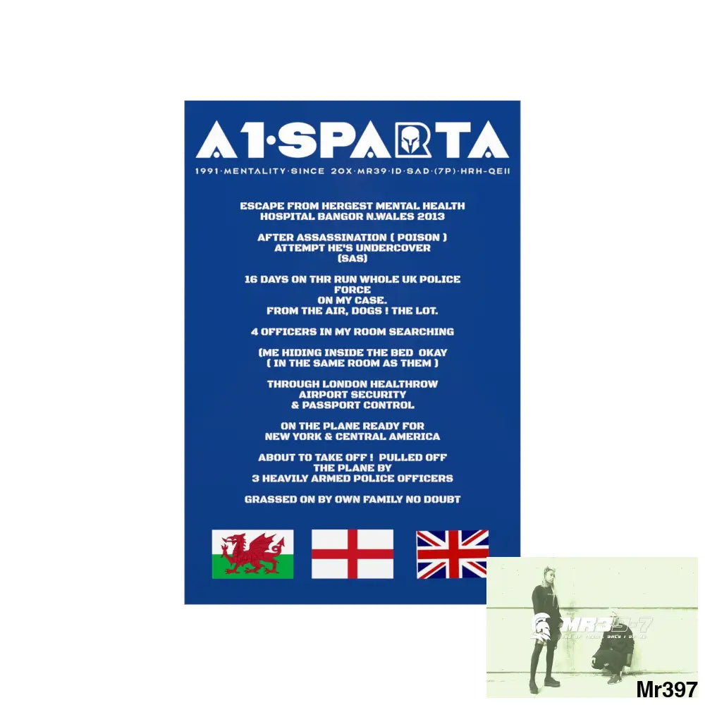 A1-Sparta Escape from Hergest MH Hospital 2013 Matte Vertical Posters Poster