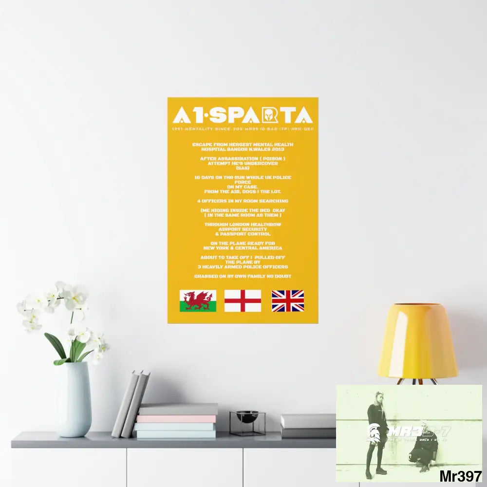 A1-Sparta Escape from Hergest MH Hospital 2013 Matte Vertical Posters Poster