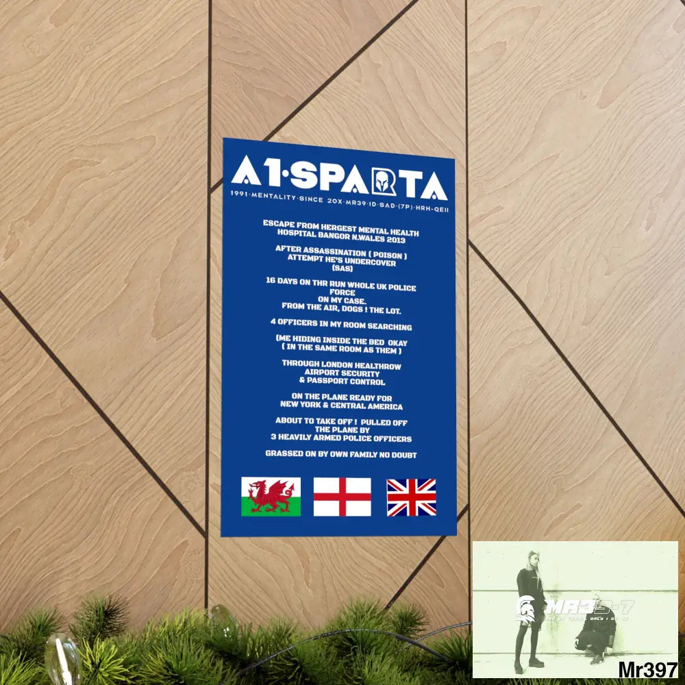 A1-Sparta Escape from Hergest MH Hospital 2013 Matte Vertical Posters Poster