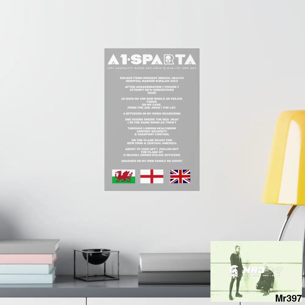 A1-Sparta Escape from Hergest MH Hospital 2013 Matte Vertical Posters Poster