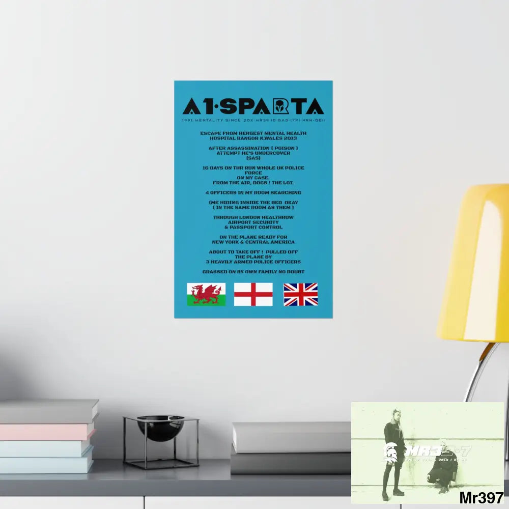 A1-Sparta Escape from Hergest MH Hospital 2013 Matte Vertical Posters Poster