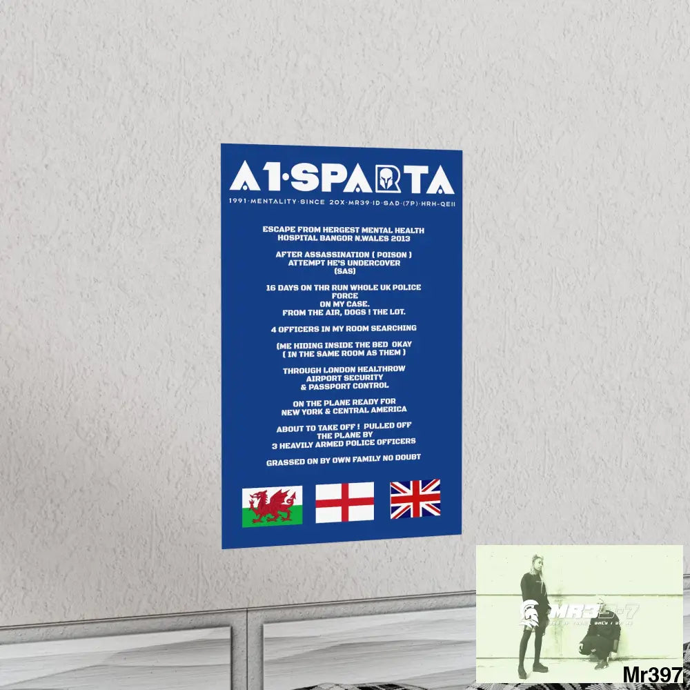 A1-Sparta Escape from Hergest MH Hospital 2013 Matte Vertical Posters Poster