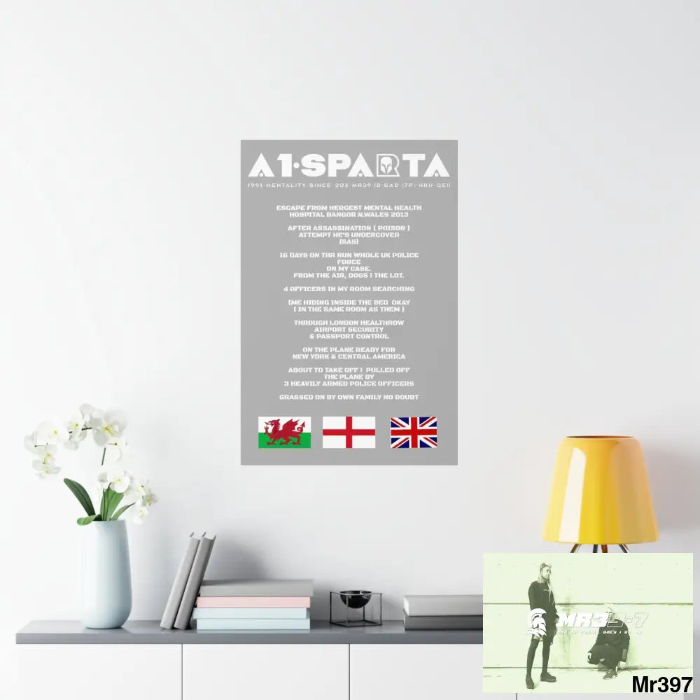 A1-Sparta Escape from Hergest MH Hospital 2013 Matte Vertical Posters Poster