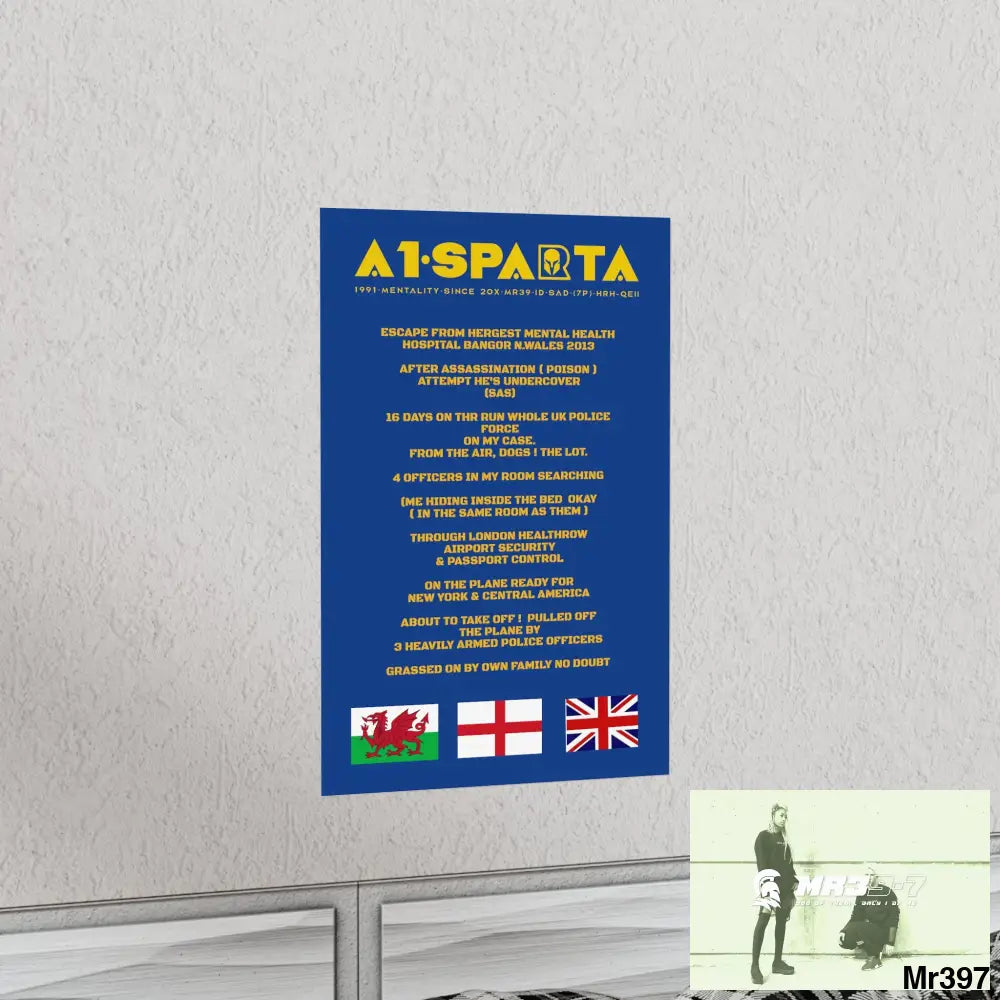 A1-Sparta Escape from Hergest MH Hospital 2013 Matte Vertical Posters Poster