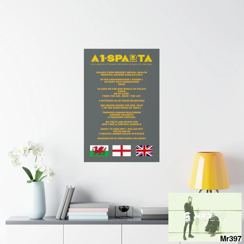 A1-Sparta Escape from Hergest MH Hospital 2013 Matte Vertical Posters Poster