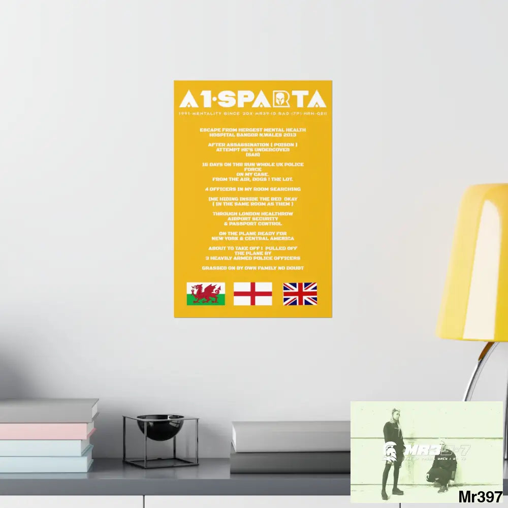 A1-Sparta Escape from Hergest MH Hospital 2013 Matte Vertical Posters Poster