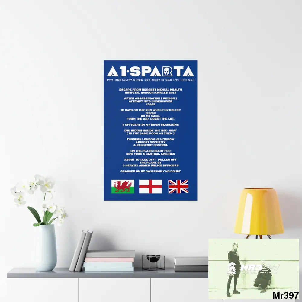 A1-Sparta Escape from Hergest MH Hospital 2013 Matte Vertical Posters Poster