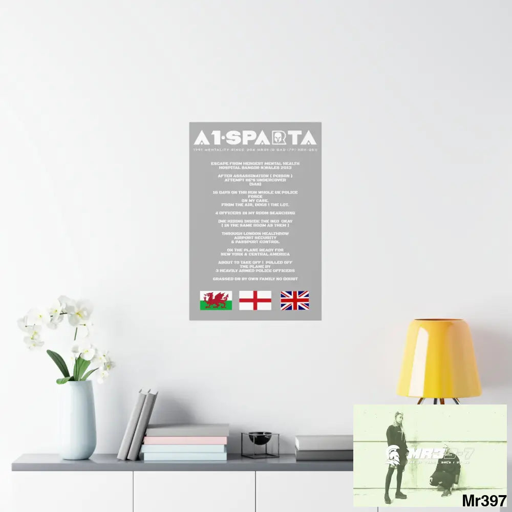 A1-Sparta Escape from Hergest MH Hospital 2013 Matte Vertical Posters Poster