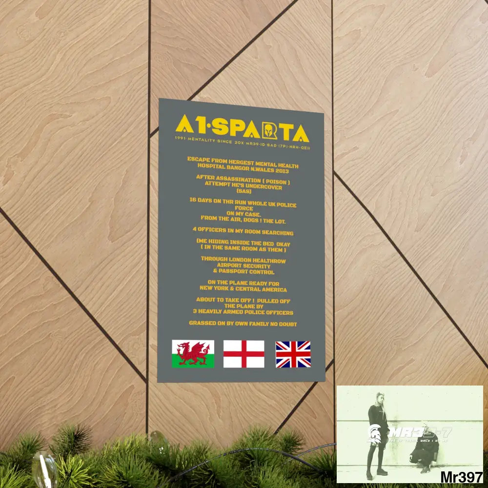 A1-Sparta Escape from Hergest MH Hospital 2013 Matte Vertical Posters Poster