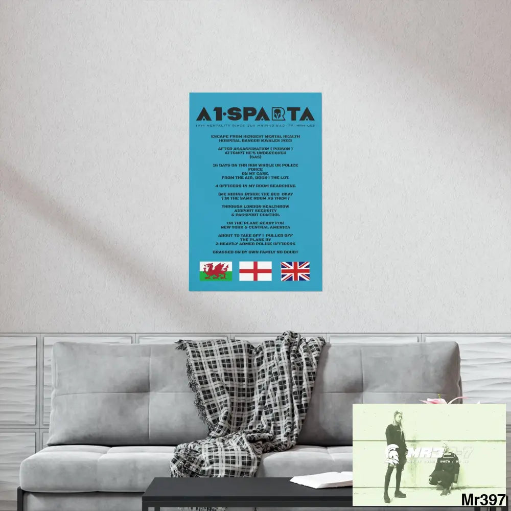 A1-Sparta Escape from Hergest MH Hospital 2013 Matte Vertical Posters Poster