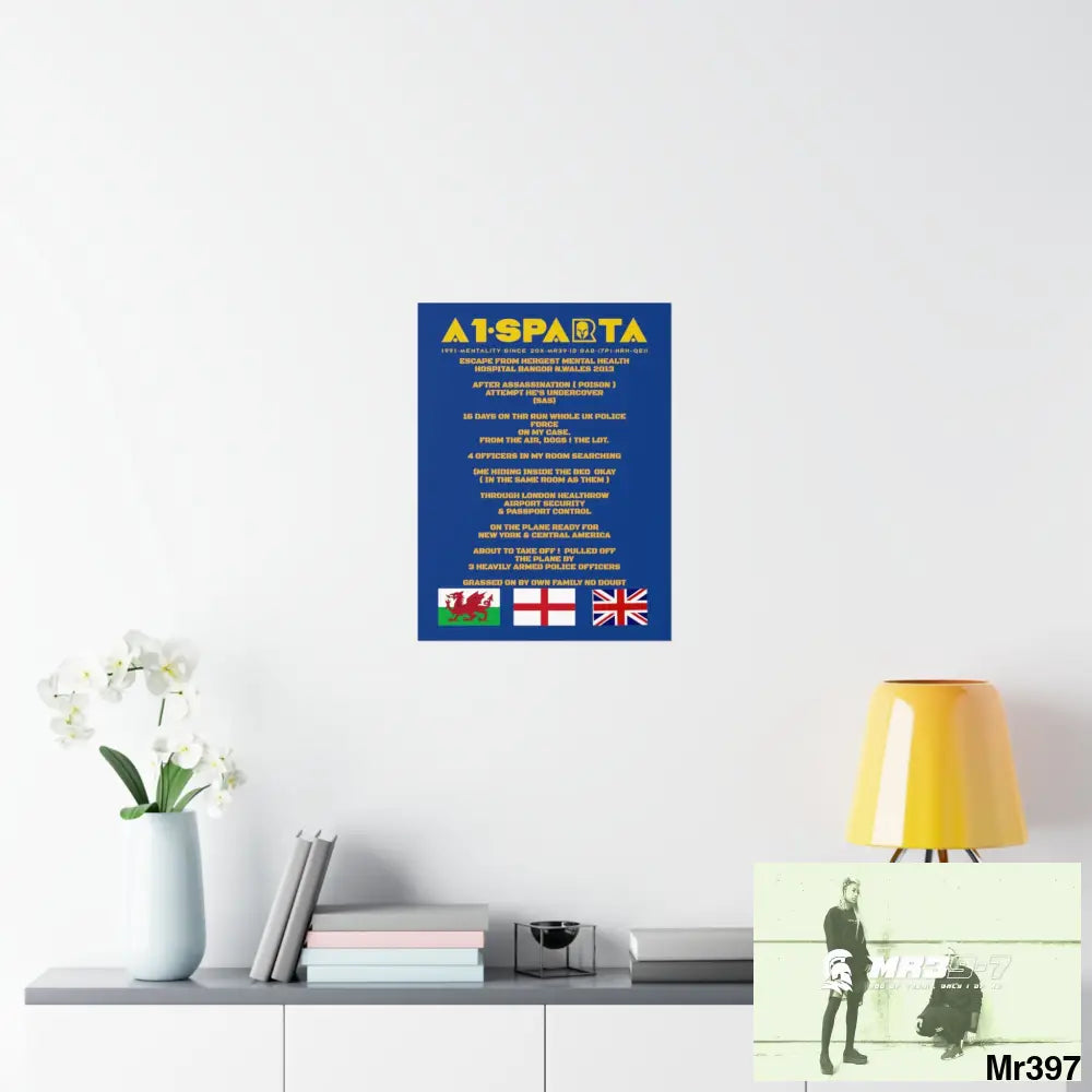 A1-Sparta Escape from Hergest MH Hospital 2013 Matte Vertical Posters Poster