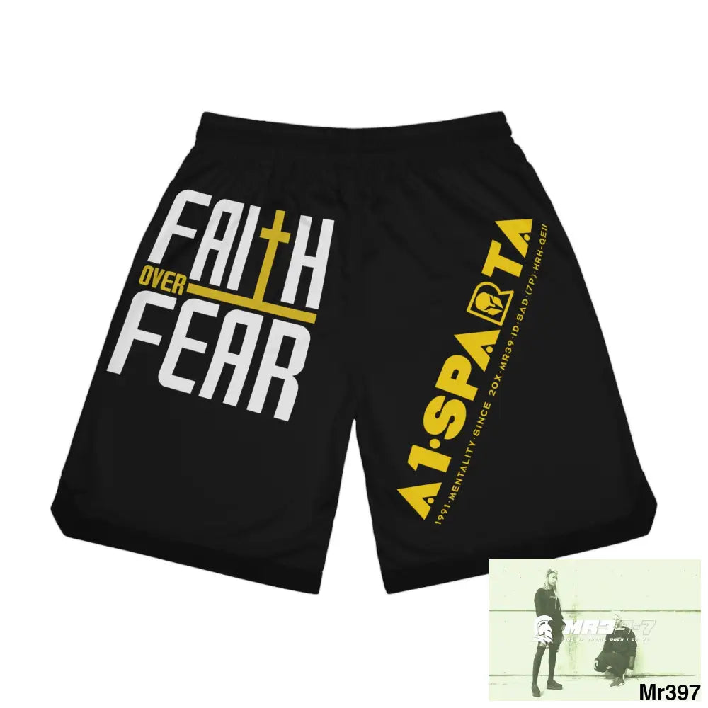 A1-Sparta Faith over Fear Shorts Basketball Rib Shorts (AOP) All Over Prints