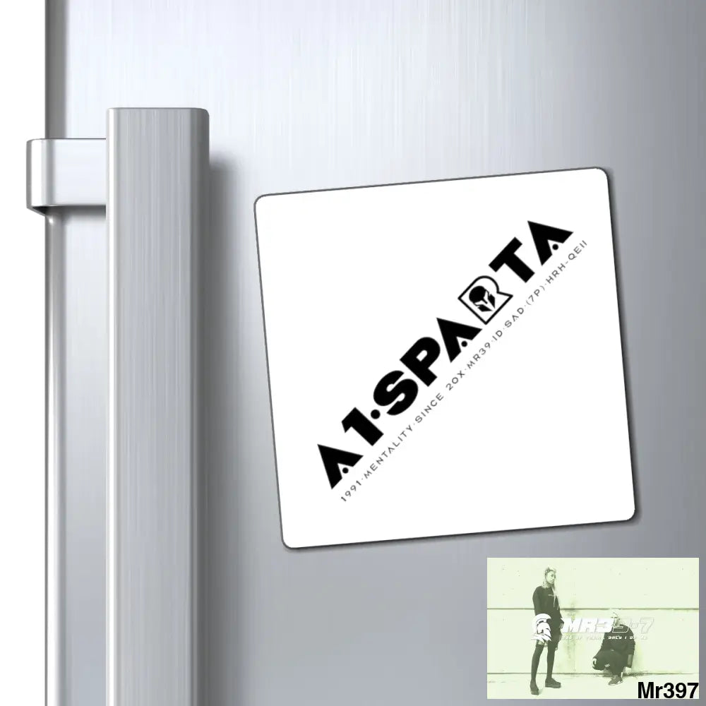A1-Sparta Fridge Magnet 4’’ × 4’’ Paper products