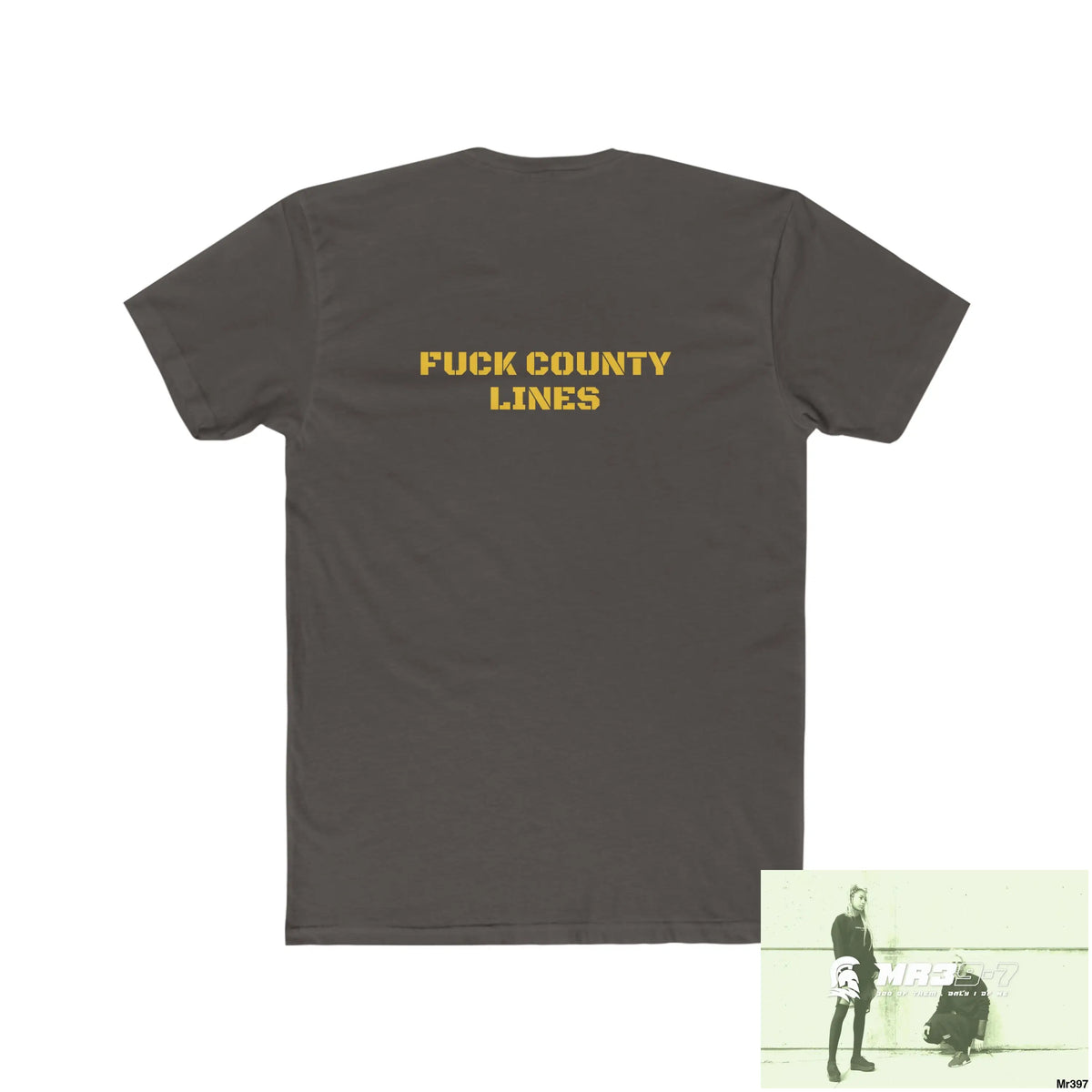 A1-Sparta FUCK COUNTY LINES Men’s Cotton Crew Tee T-Shirt