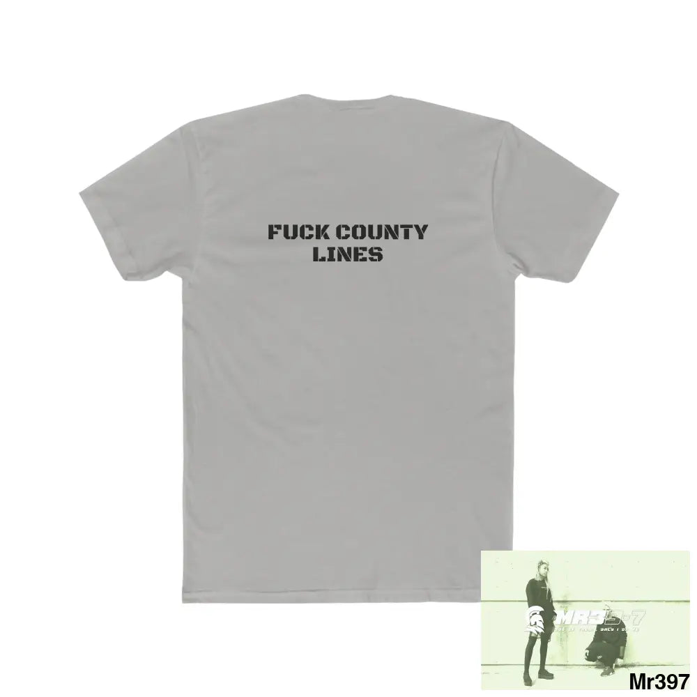 A1-Sparta FUCK COUNTY LINES Men’s Cotton Crew Tee T-Shirt
