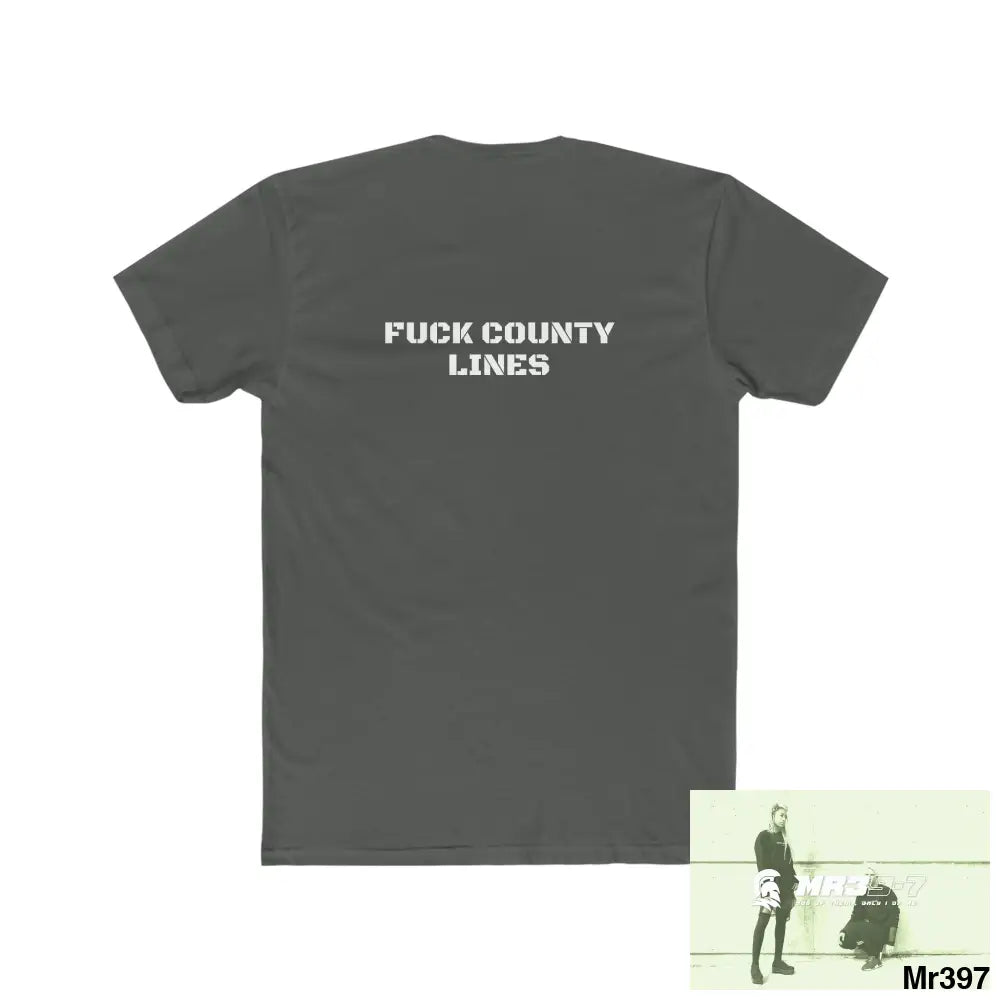 A1-Sparta FUCK COUNTY LINES Men’s Cotton Crew Tee T-Shirt