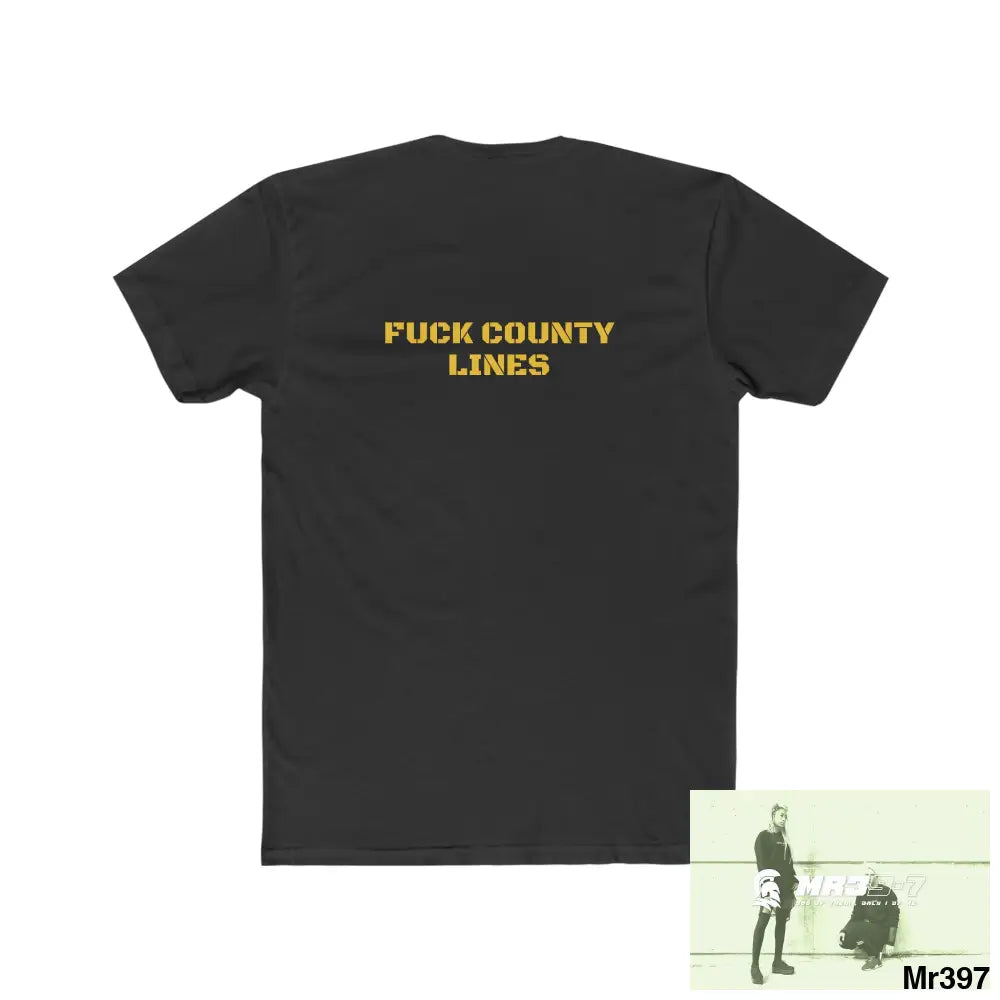 A1-Sparta FUCK COUNTY LINES Men’s Cotton Crew Tee T-Shirt