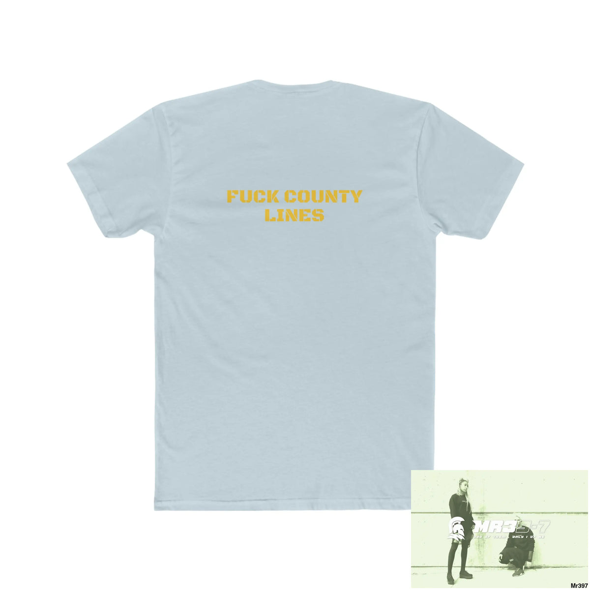 A1-Sparta FUCK COUNTY LINES Men’s Cotton Crew Tee T-Shirt