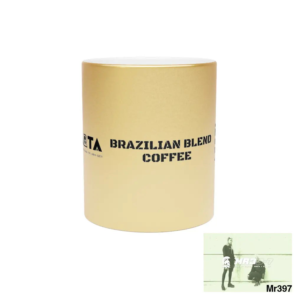 A1•Sparta GBR Brazilian Coffee blend Metallic Mug (Silver\Gold) 11oz / Gold Mug
