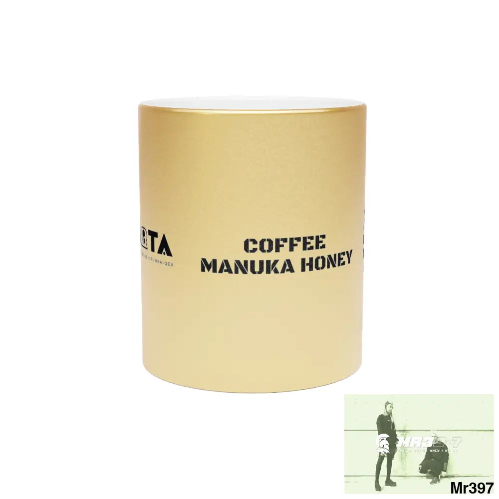 A1•Sparta GBR Coffee Manuka Honey Metallic Mug (Silver\Gold) 11oz / Gold Mug