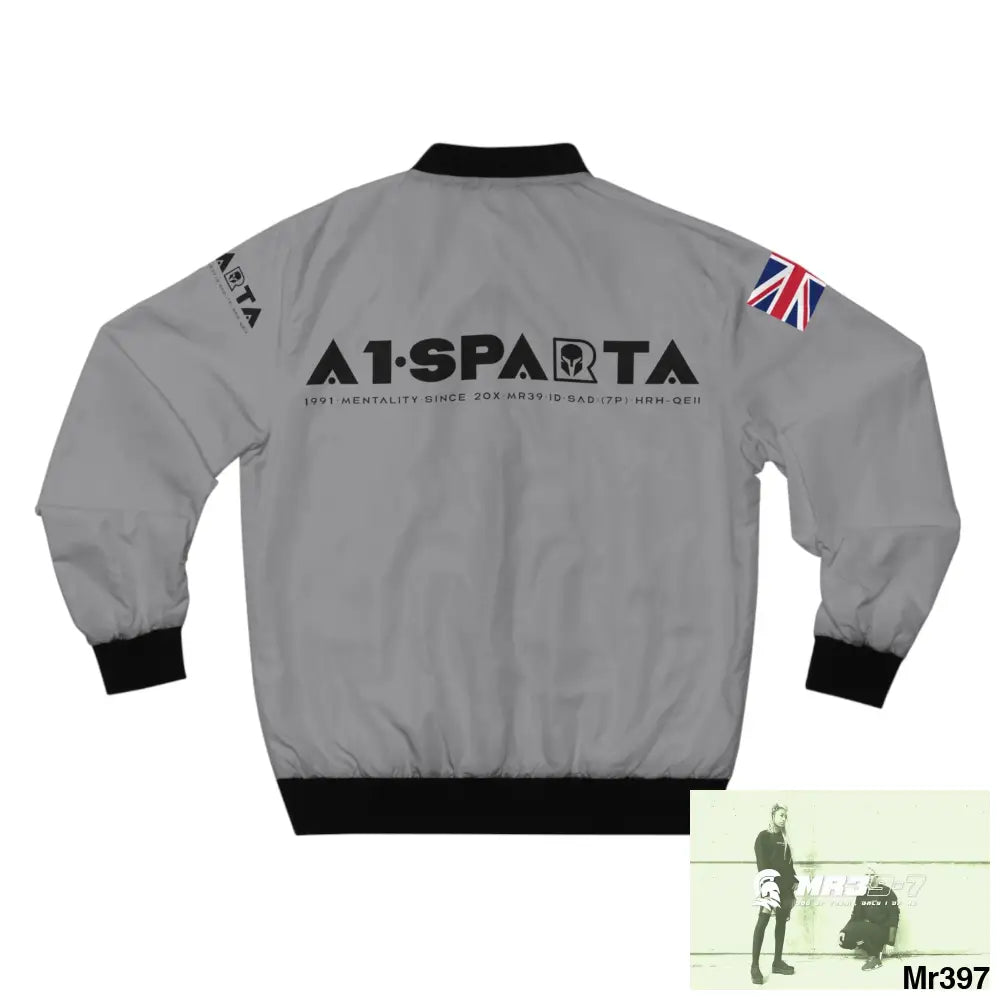 A1•Sparta GBR Gothic Skull with Wings and Roses Men’s Bomber Jacket (AOP) All Over Prints