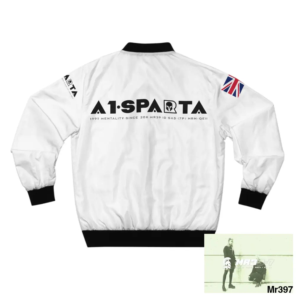 A1•Sparta GBR Gothic Skull with Wings and Roses Men’s Bomber Jacket (AOP) All Over Prints