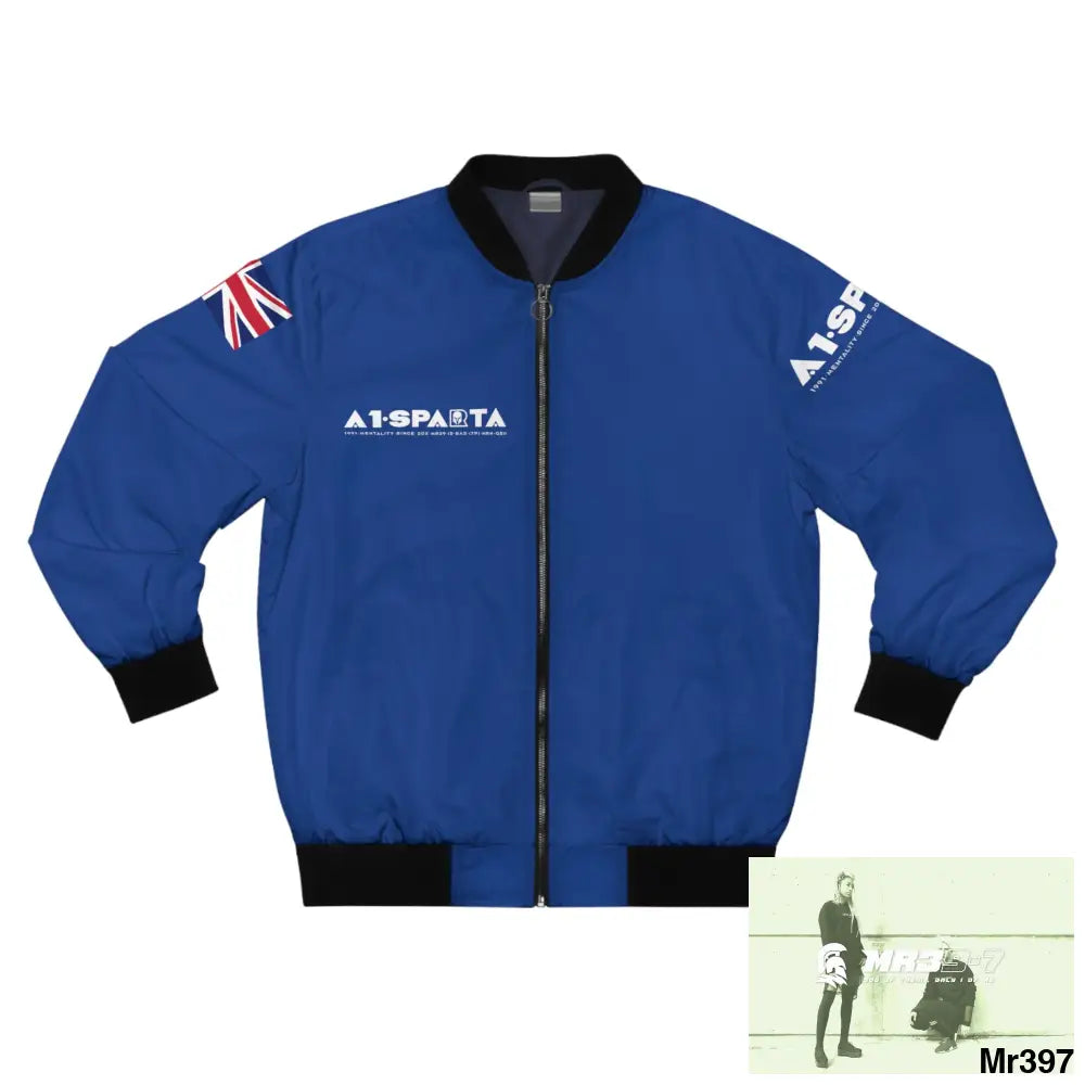 A1•Sparta GBR Gothic Skull with Wings and Roses Men’s Bomber Jacket (AOP) XS All Over Prints