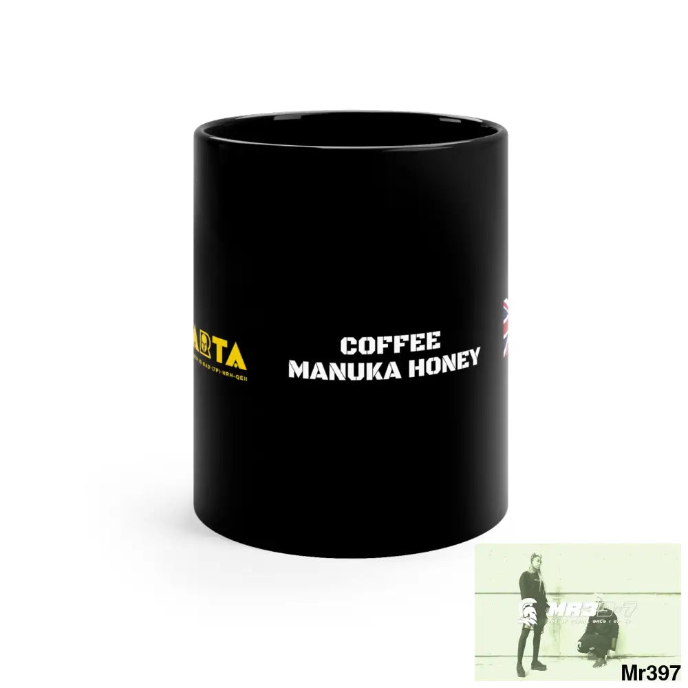 A1- Sparta GBR Manuka Honey Coffee 11oz Black Mug 11oz Mug