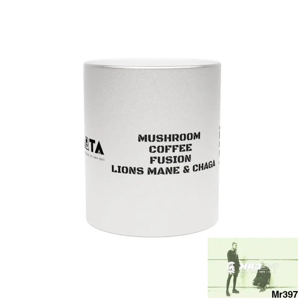 A1•Sparta GBR Mushroom Coffee Fusion Lions Mane & Chaga Metallic Mug (Silver\Gold) 11oz / Silver Mug