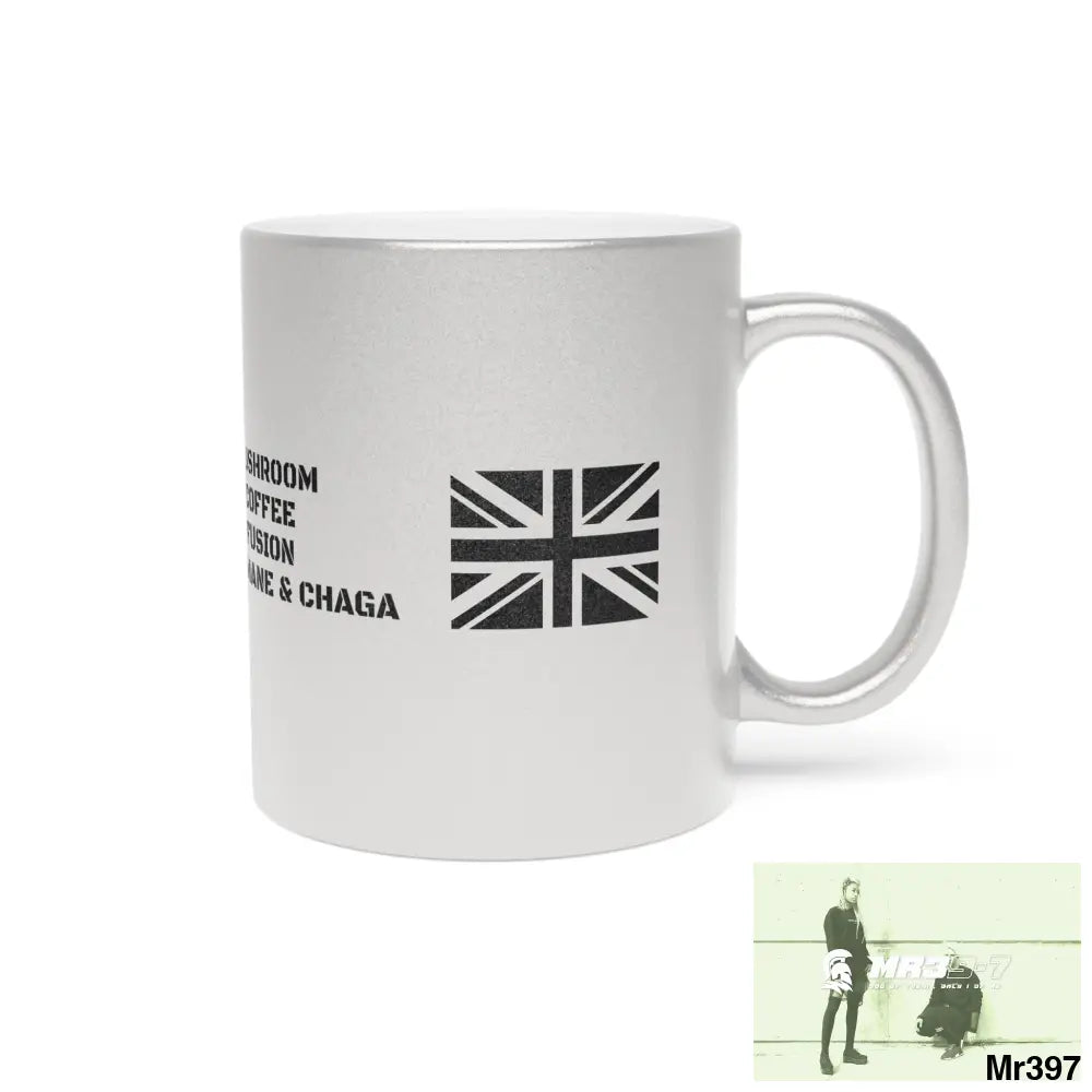 A1•Sparta GBR Mushroom Coffee Fusion Lions Mane & Chaga Metallic Mug (Silver\Gold) Mug
