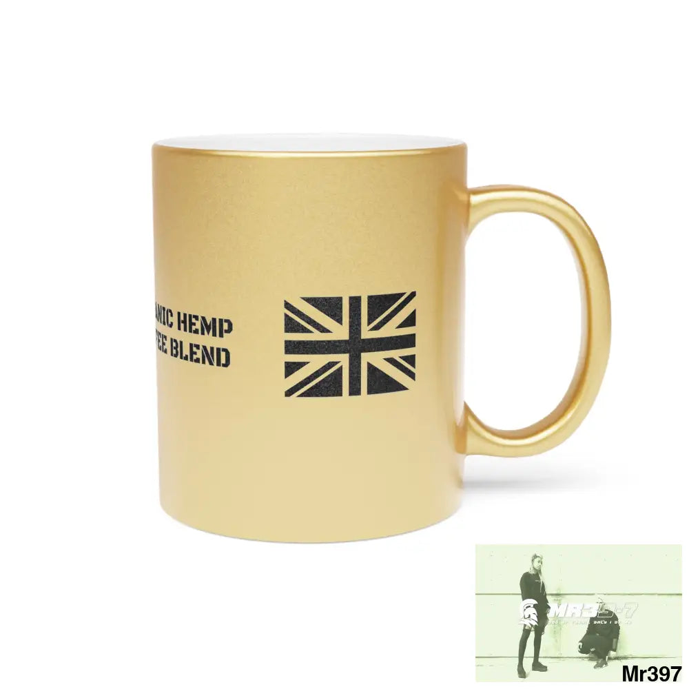 A1•Sparta GBR Organic Hemp Coffee blend Metallic Mug (Silver\Gold) Mug