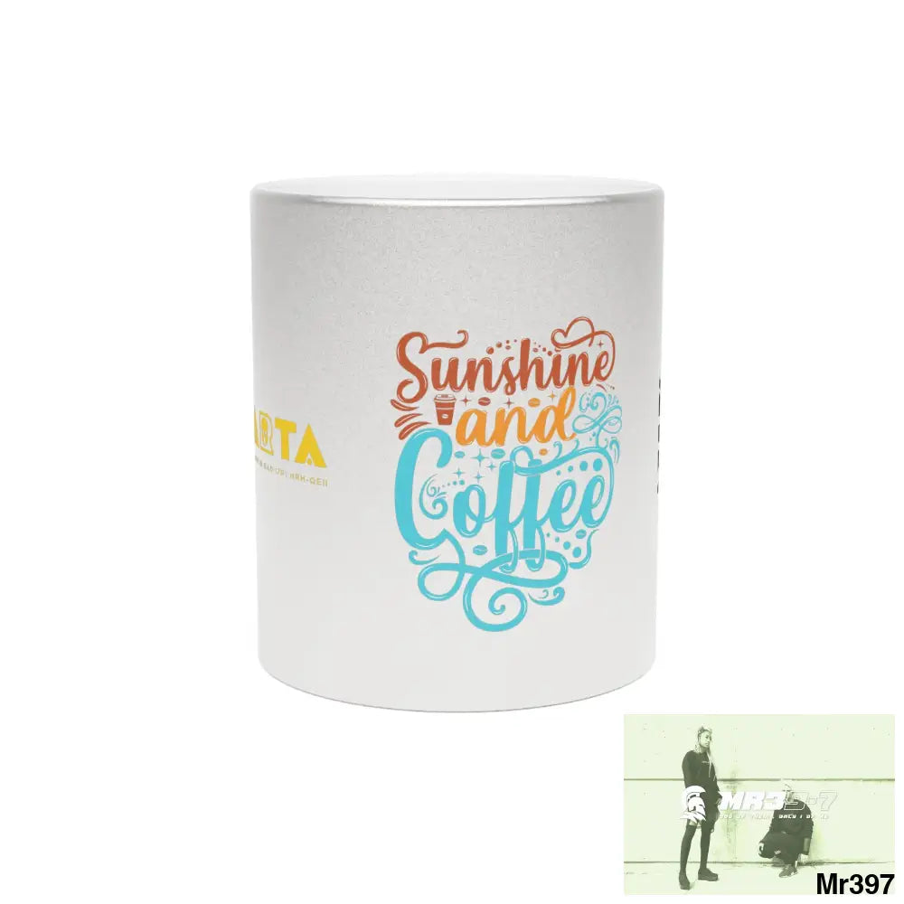 A1•Sparta GBR Tactical Sunshine & Coffee Metallic Mug (Silver\Gold) 11oz / Silver Mug