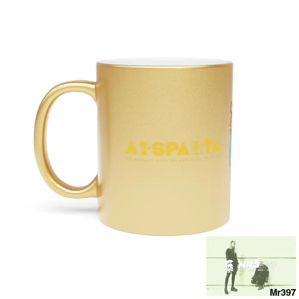 A1•Sparta GBR Tactical Sunshine & Coffee Metallic Mug (Silver\Gold) Mug
