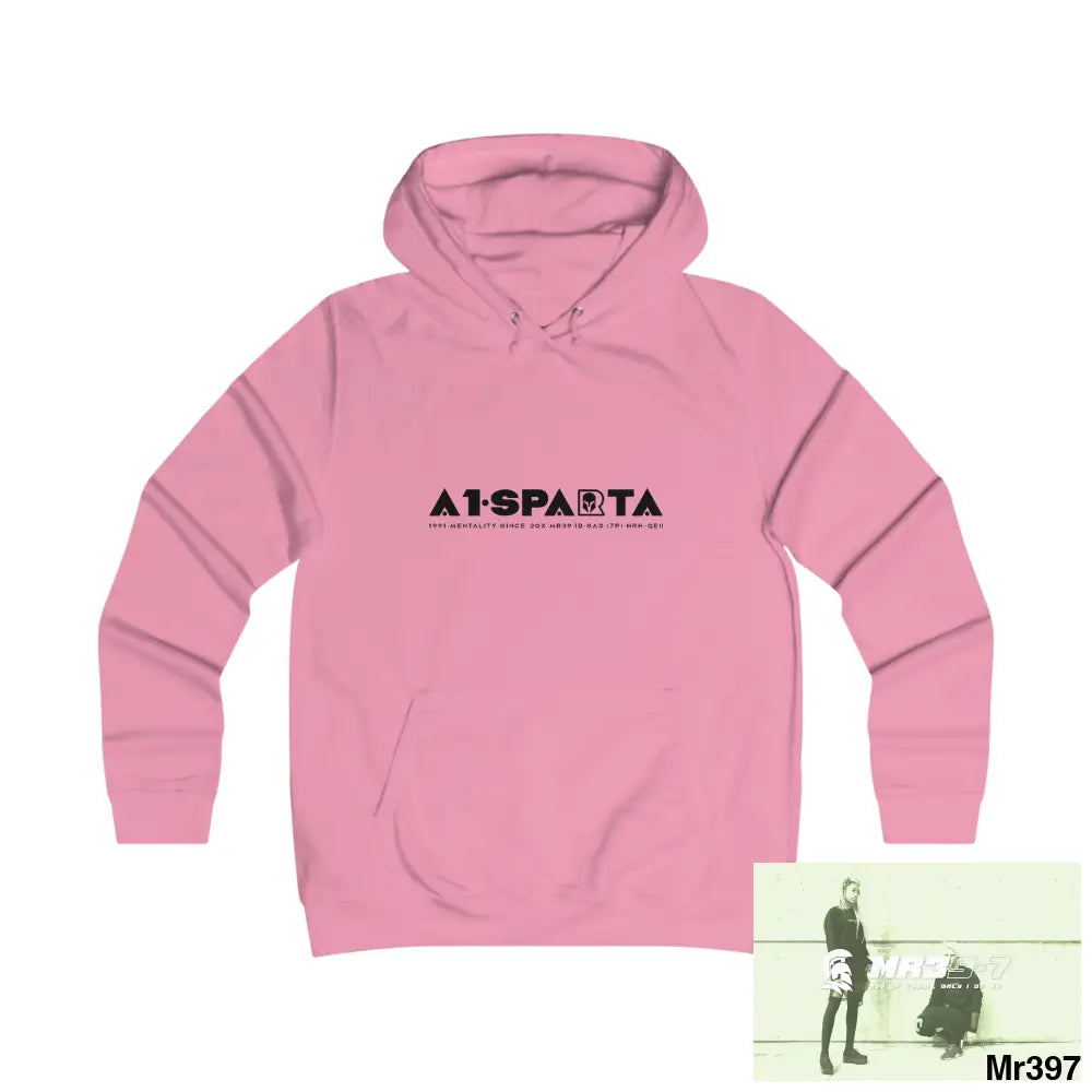 A1- Sparta Girlie College Hoodie S / Candyfloss Pink Hoodie