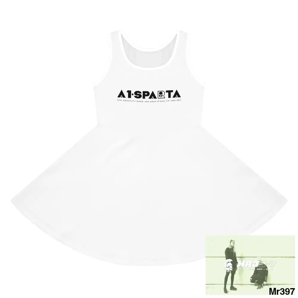 A1-Sparta Girls Sleeveless Sundress (AOP) Seam thread color automatically matched to design / 2T All Over Prints