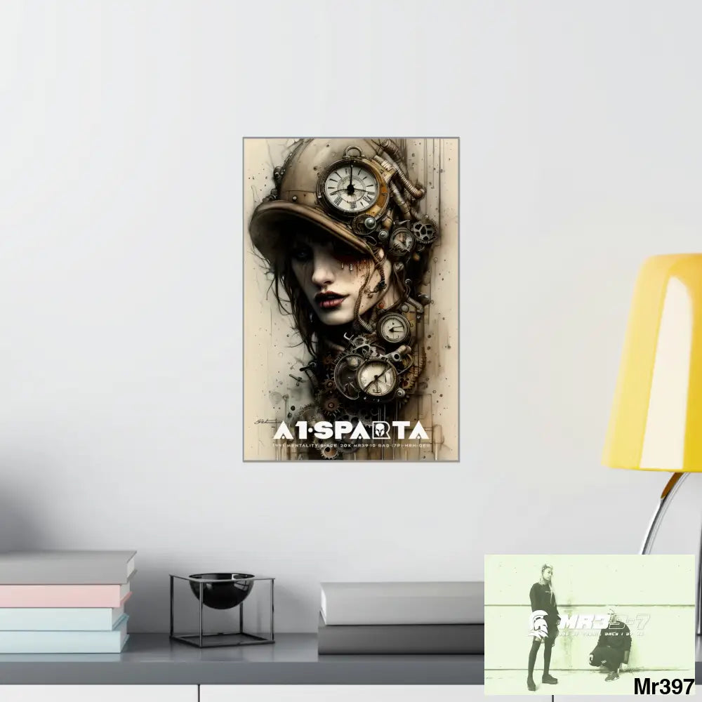 A1-Sparta Gothic Animal Super Resolution Graphic Matte Vertical Posters 12″ x 18″ / Matte Poster