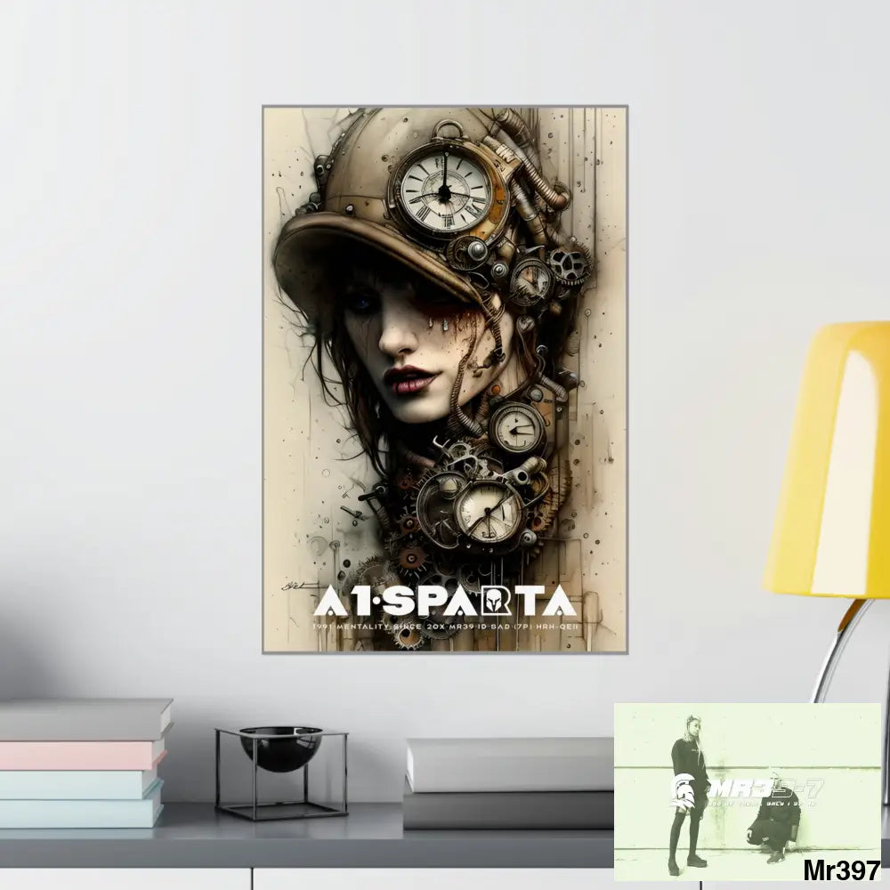 A1-Sparta Gothic Animal Super Resolution Graphic Matte Vertical Posters 16″ x 24″ / Matte Poster