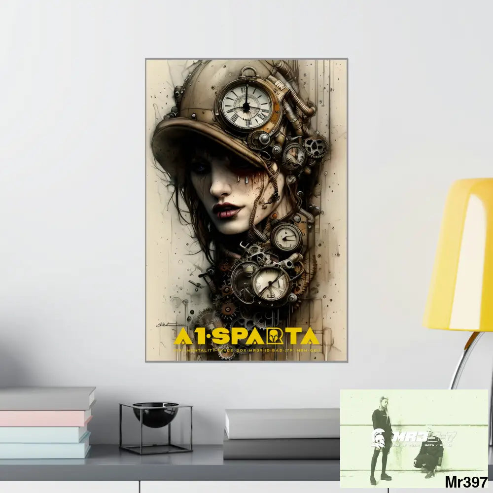 A1-Sparta Gothic Animal Super Resolution Graphic Matte Vertical Posters 16″ x 24″ / Matte Poster