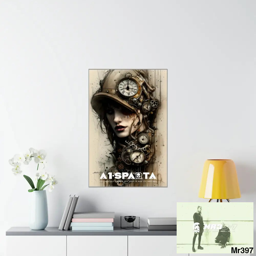 A1-Sparta Gothic Animal Super Resolution Graphic Matte Vertical Posters 24″ x 36″ / Matte Poster
