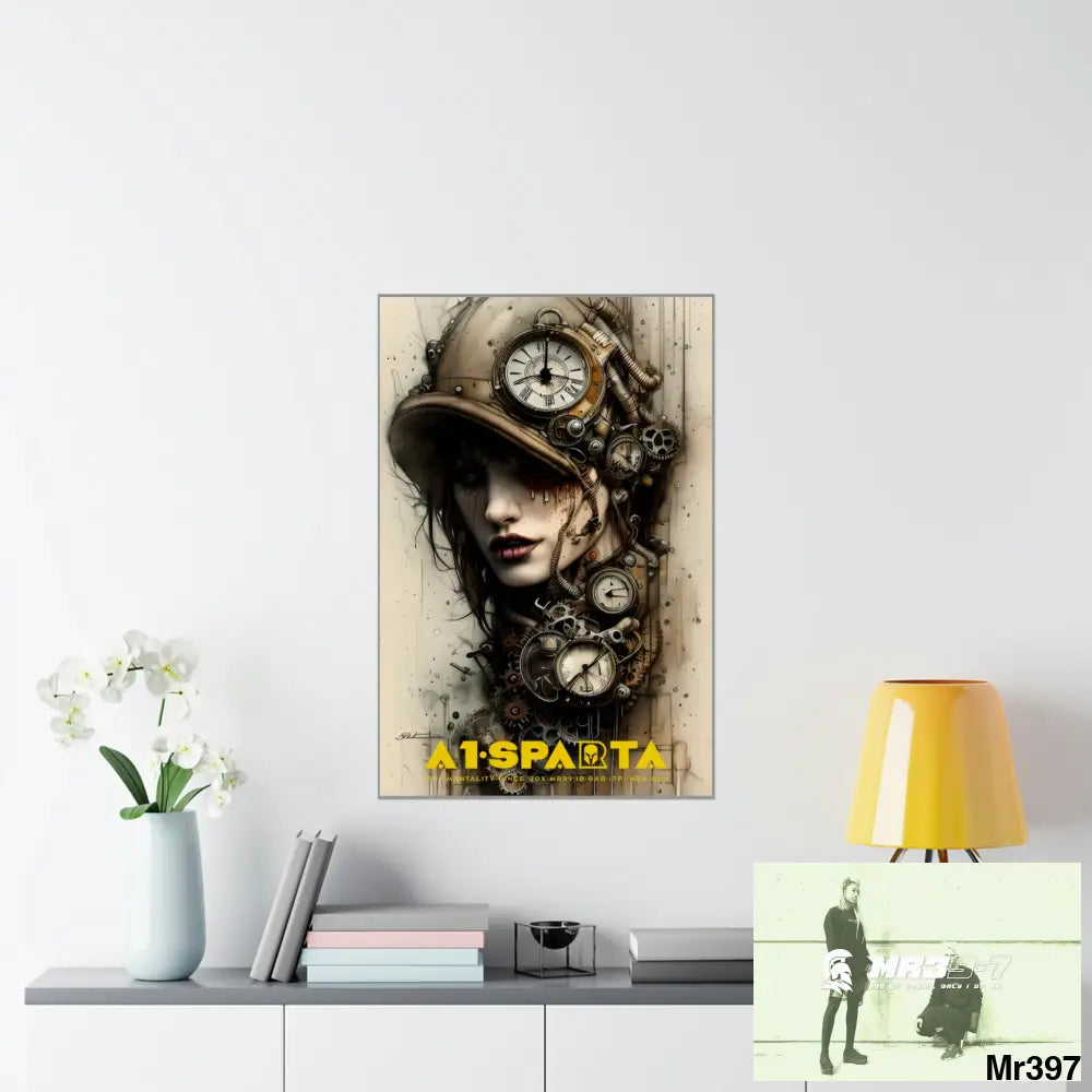 A1-Sparta Gothic Animal Super Resolution Graphic Matte Vertical Posters 24″ x 36″ / Matte Poster