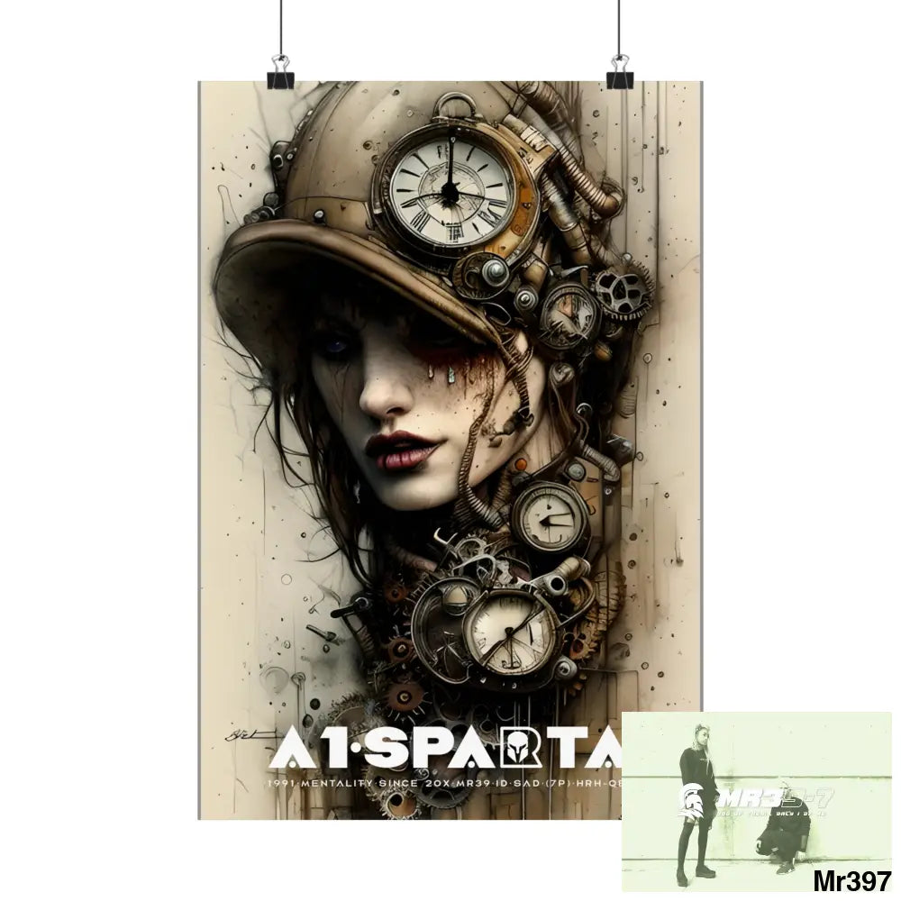 A1-Sparta Gothic Animal Super Resolution Graphic Matte Vertical Posters Poster