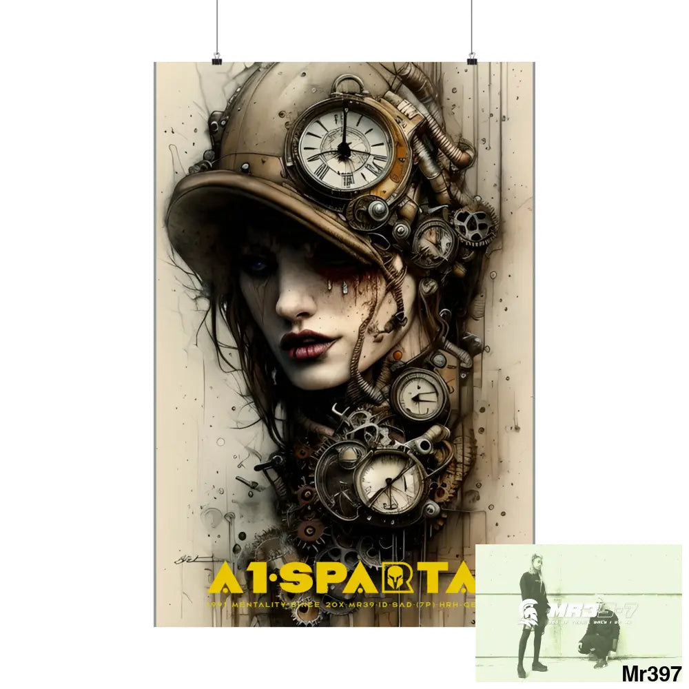 A1-Sparta Gothic Animal Super Resolution Graphic Matte Vertical Posters Poster