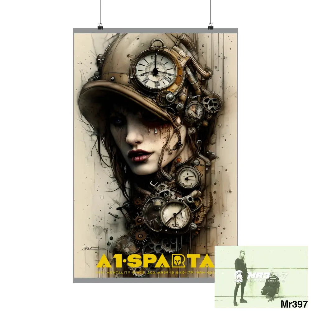 A1-Sparta Gothic Animal Super Resolution Graphic Matte Vertical Posters Poster