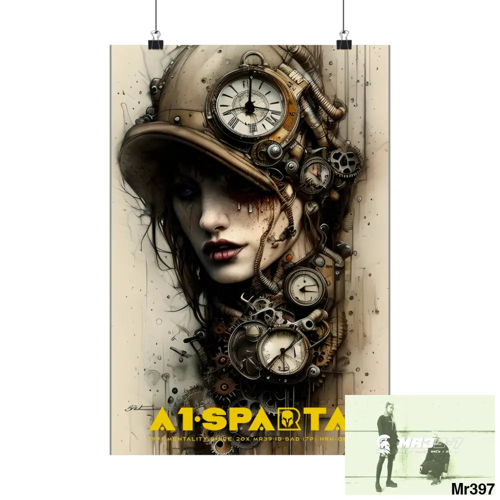A1-Sparta Gothic Animal Super Resolution Graphic Matte Vertical Posters Poster