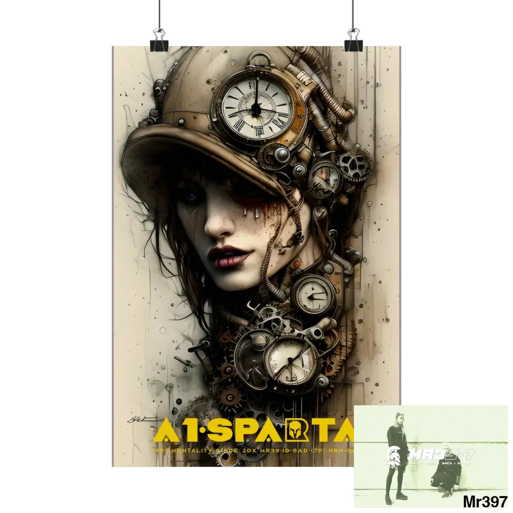 A1-Sparta Gothic Animal Super Resolution Graphic Matte Vertical Posters Poster
