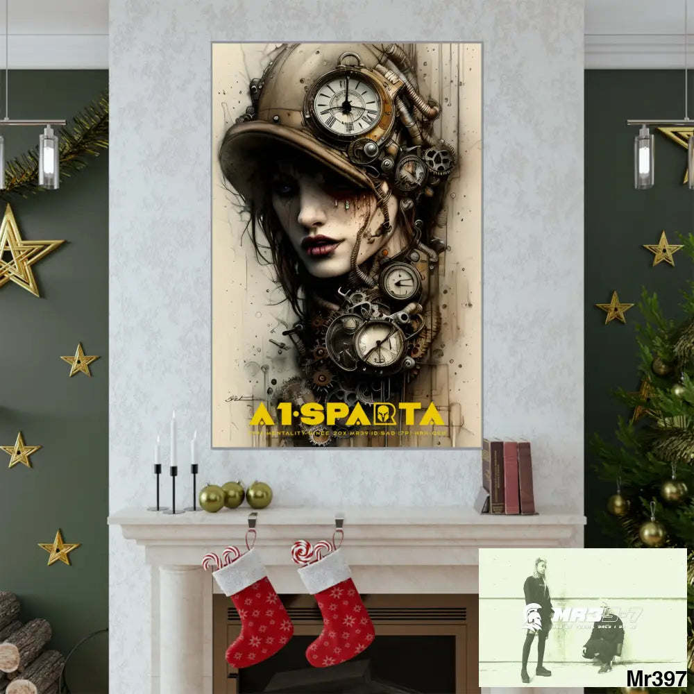 A1-Sparta Gothic Animal Super Resolution Graphic Matte Vertical Posters Poster